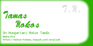 tamas mokos business card
